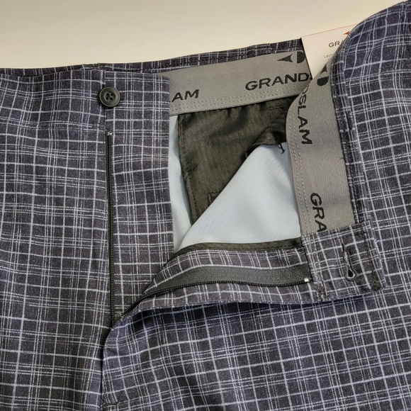 Grand Slam Performance Mens Size 40 Small-Plaid Wicking Stretch 360 Golf Shorts - Picture 4 of 13